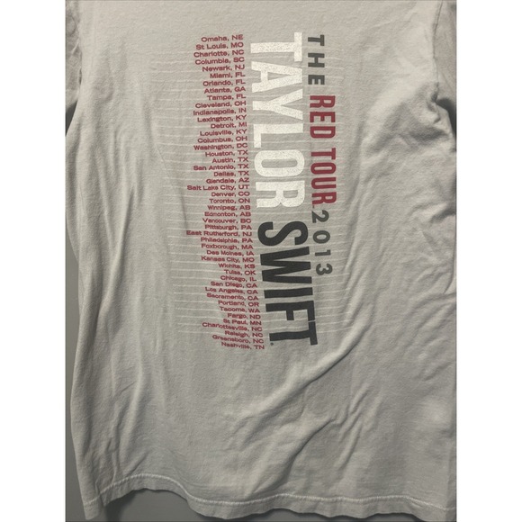 Taylor Swift The Red Tour2013  Tshirt Small Unisex Gray - Picture 3 of 3